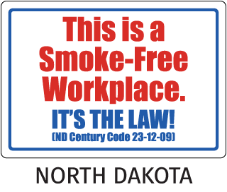 North Dakota No Smoking Sign