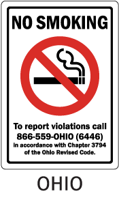 Ohio No Smoking Sign