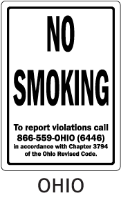Ohio No Smoking Sign