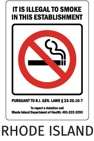 Rhode Island No Smoking Sign