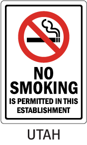 Utah No Smoking Sign