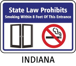 Indiana No Smoking Sign