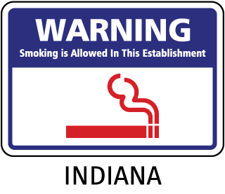 Indiana No Smoking Sign