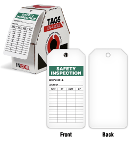 Safety Inspection Tags on a Roll