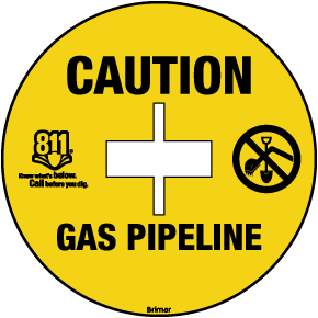 Caution Gas Pipeline Soil Marker 