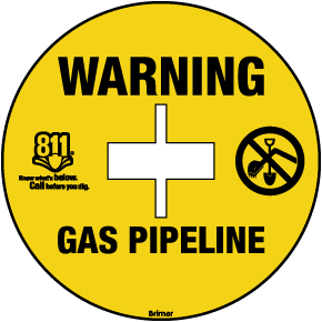 Warning Gas Pipeline Soil Marker
