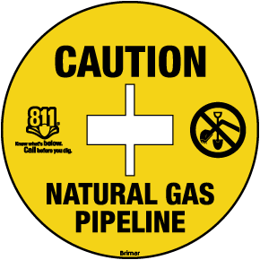 Caution Natural Gas Pipeline Soil Marker 