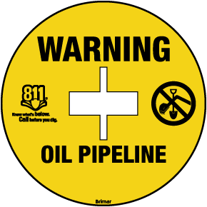 Warning Oil Pipeline Soil Marker
