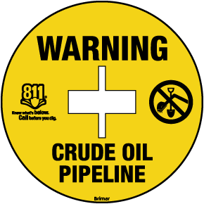 Warning Crude Oil Pipeline Soil Marker