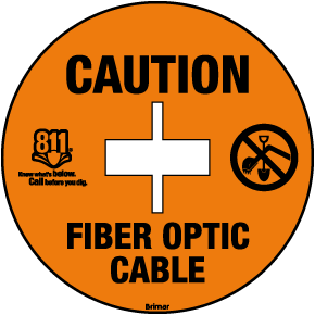 Caution Fiber Optic Cable Soil Marker