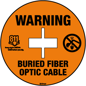 Warning Buried Fiber Optic Cable Soil Marker