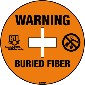 Warning Buried Fiber Soil Marker