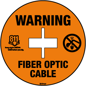 Warning Fiber Optic Cable Soil Marker 