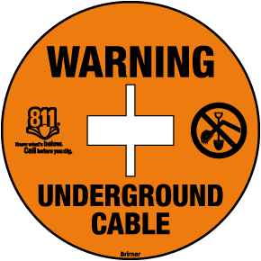 Warning Underground Cable Soil Marker 