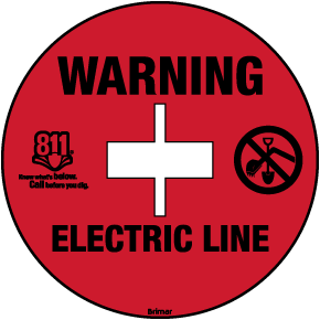 Warning Electric Line Soil Marker