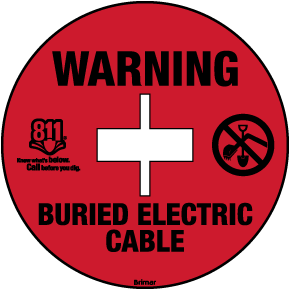 Warning Buried Electric Cable Soil Marker