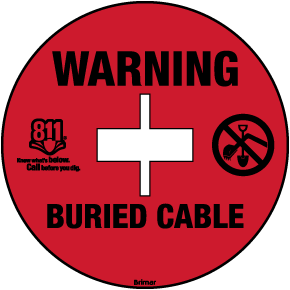 Warning Buried Cable Soil Marker 