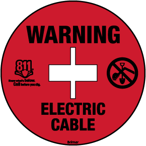 Warning Electric Cable Soil Marker