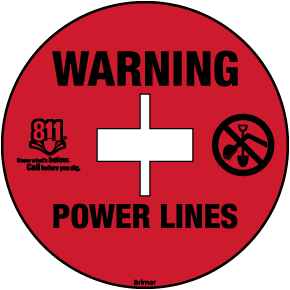 Warning Power Lines Soil Marker 
