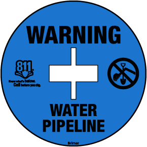 Warning Water Pipeline Soil Marker 