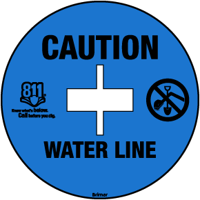 Caution Water Line Soil Marker 