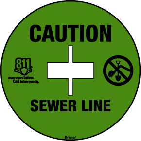 Caution Sewer Line Soil Marker 