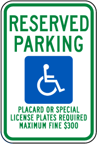 Wisconsin Accessible Parking Sign