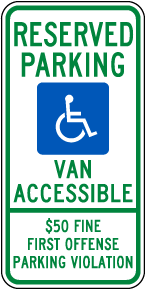 Alabama Handicap Parking Sign 