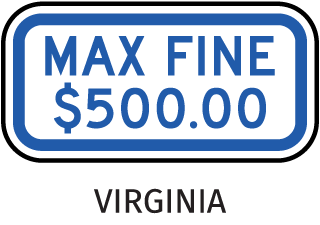 Virginia Fine $500 Max Sign