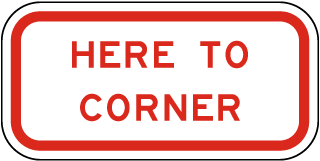 Texas Here To Corner Sign