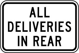 deliveries in the rear