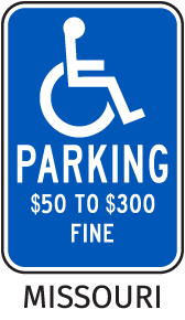 Missouri Accessible Parking Sign