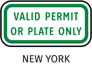 New York Accessible Parking Sign