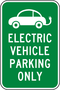 Electric Vehicle Parking Only Sign