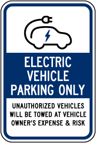Electric Vehicle Parking Only Sign