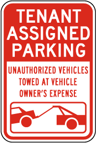 Tenant Assigned Parking Sign