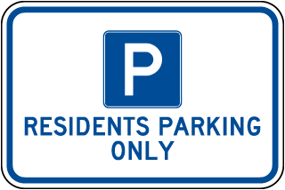 Resident Parking Only sign