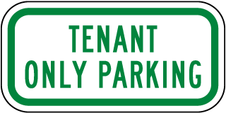 Tenant Only Parking Sign