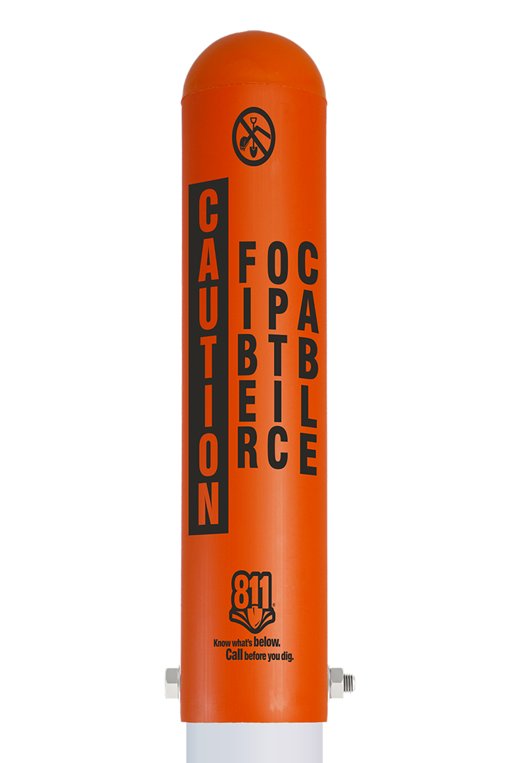 Caution Fiber Optic Cable Locator Bullet Marker