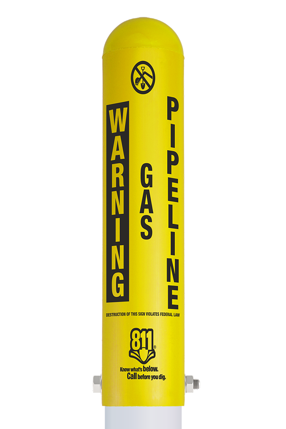 Warning Gas Pipeline Locator Bullet Marker