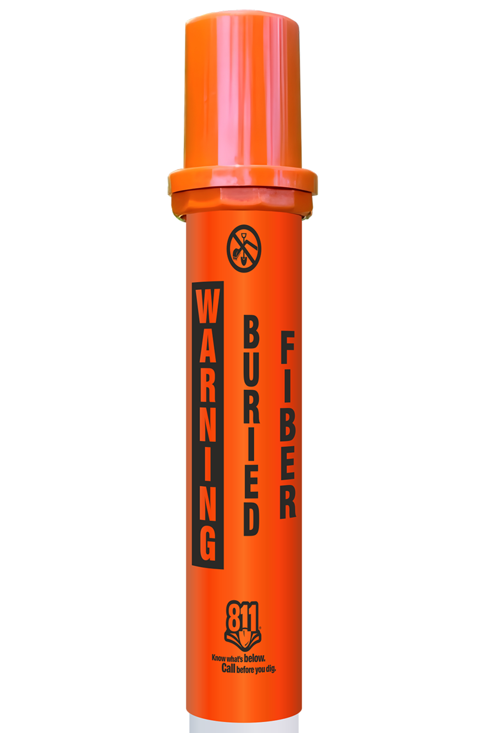Warning Buried Fiber Locator Bullet Marker With Top Hat