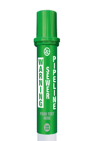 Custom Warning Sewer Pipeline Locator Bullet Marker With Top Hat