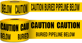 Buried Pipeline Below Non-Detectable Underground Tape 