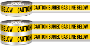 Buried Gas Line Below Detectable Underground Tape