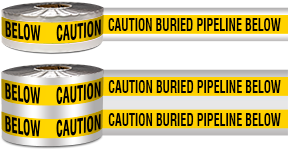 Buried Pipeline Below Detectable Underground Tape