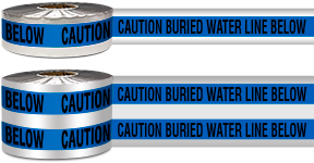 Buried Water Line Below Detectable Underground Tape