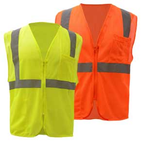 ANSI Class 2 Standard Zipper Hi Vis Safety Vest