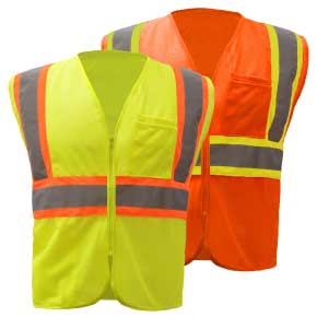 ANSI Class 2 Hi-Vis Safety Vest with Contrasting Trim