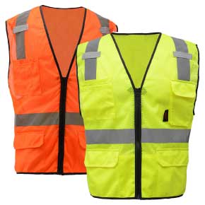 ANSI Class 2 Premium Surveyors Safety Vest with 6 Pockets