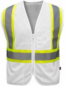 Non-ANSI Enhanced Visibility Mesh Safety Vest, White
